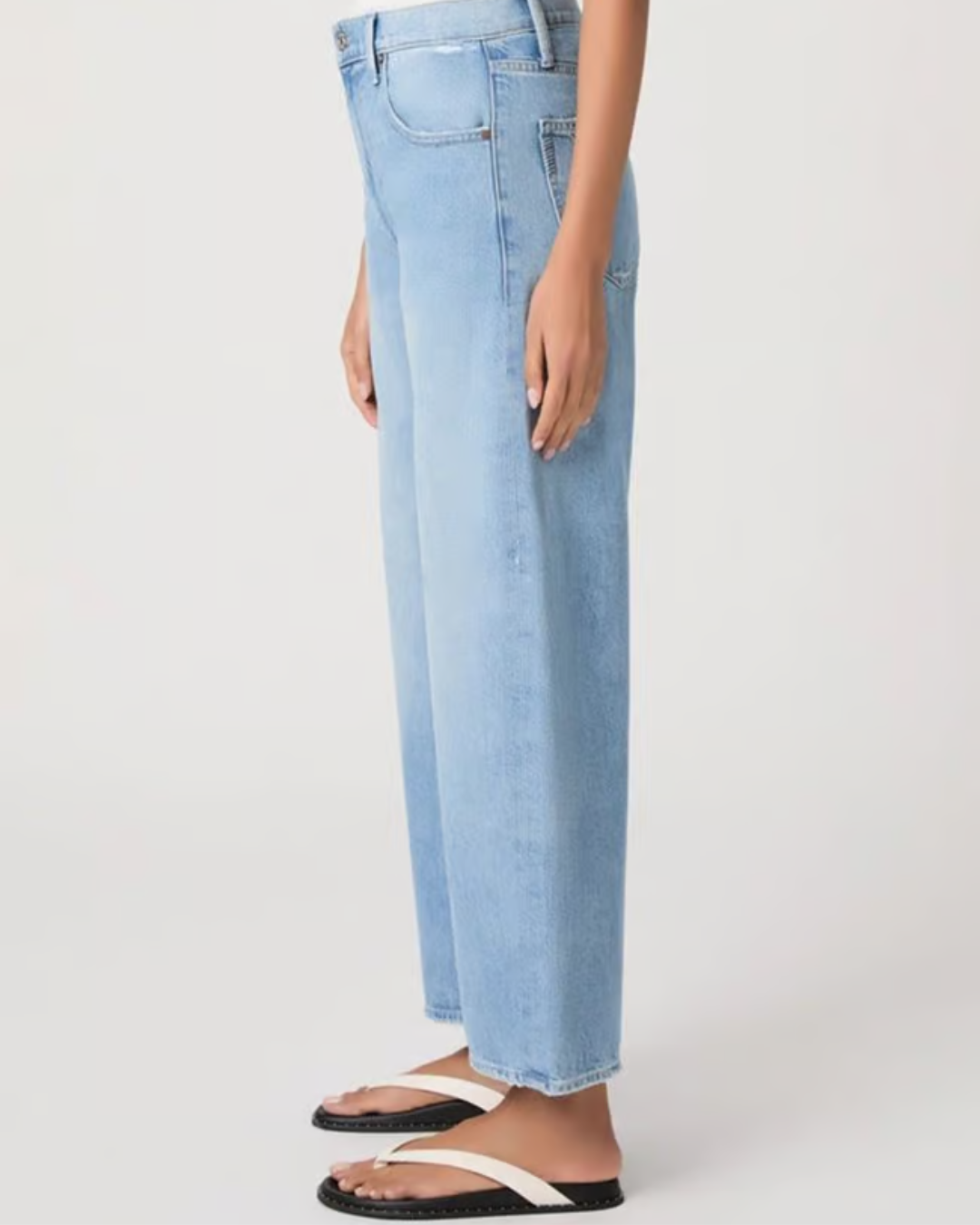 Arellia Ankle Seamed Belt Loops Barrel Jeans by PAIGE