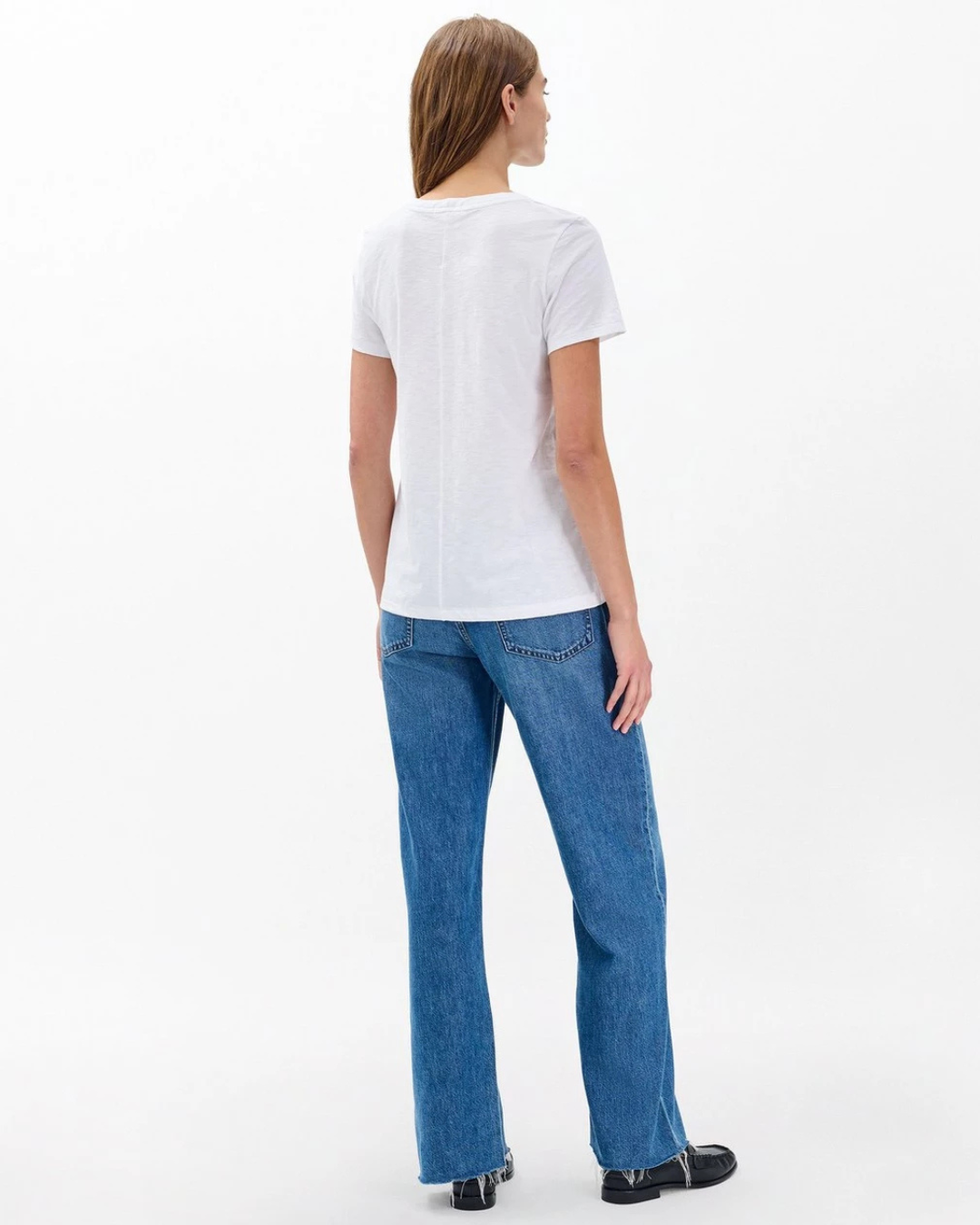 The Slub Vee in Bright White by Rag & Bone
