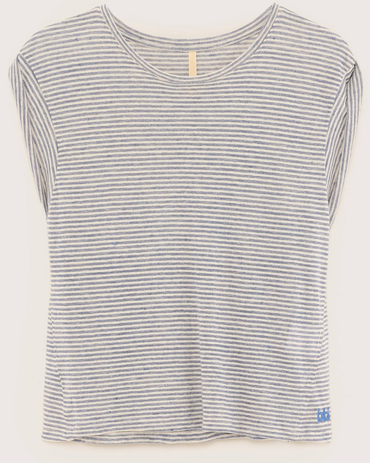 Vlyn Crewneck Tee in Blue Stripe by Bellerose