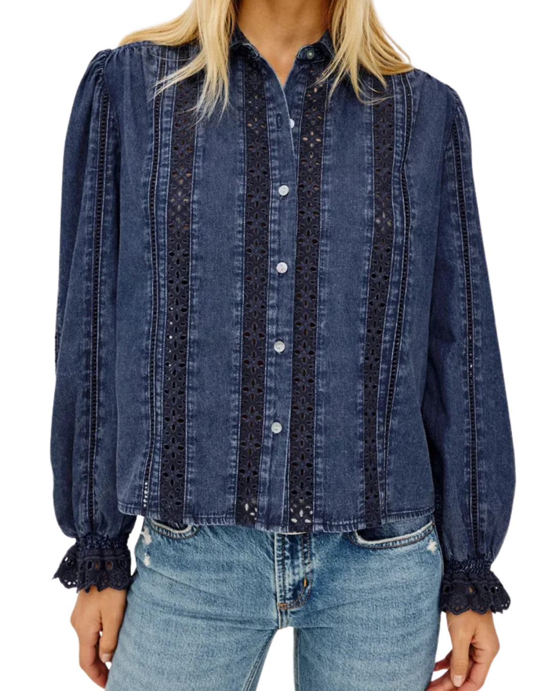 Rowan Shirt in Classic Blue by Rails
