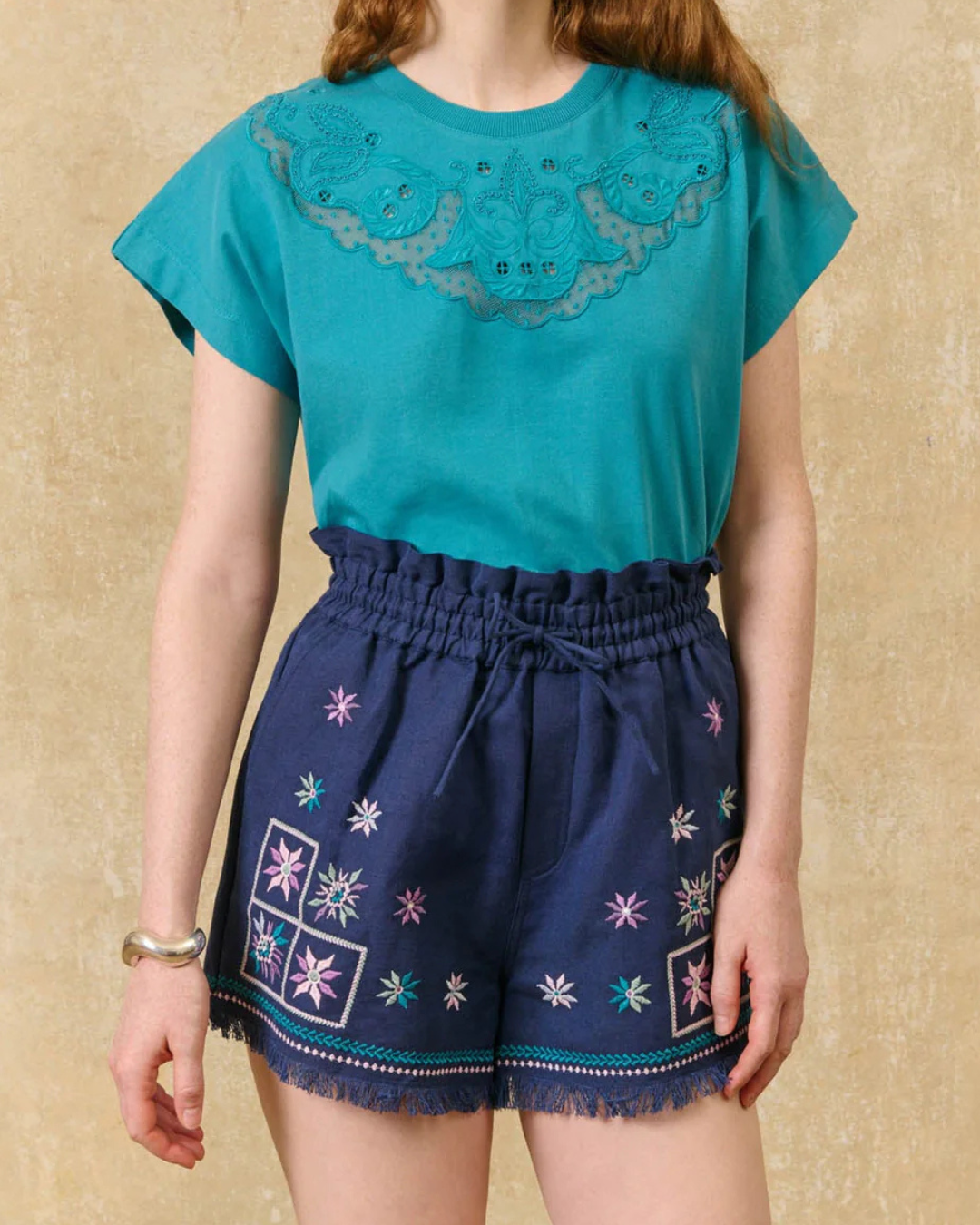 Aurore Shorts in Midnight by Louise Misha