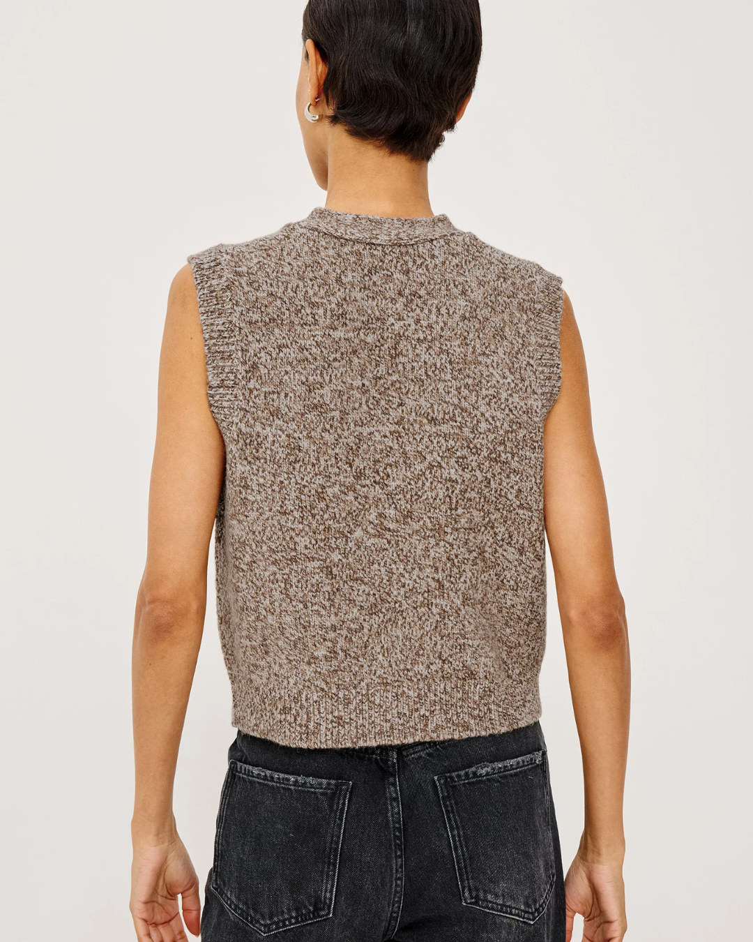 Kasmir Vest in Brown Melange by Rails