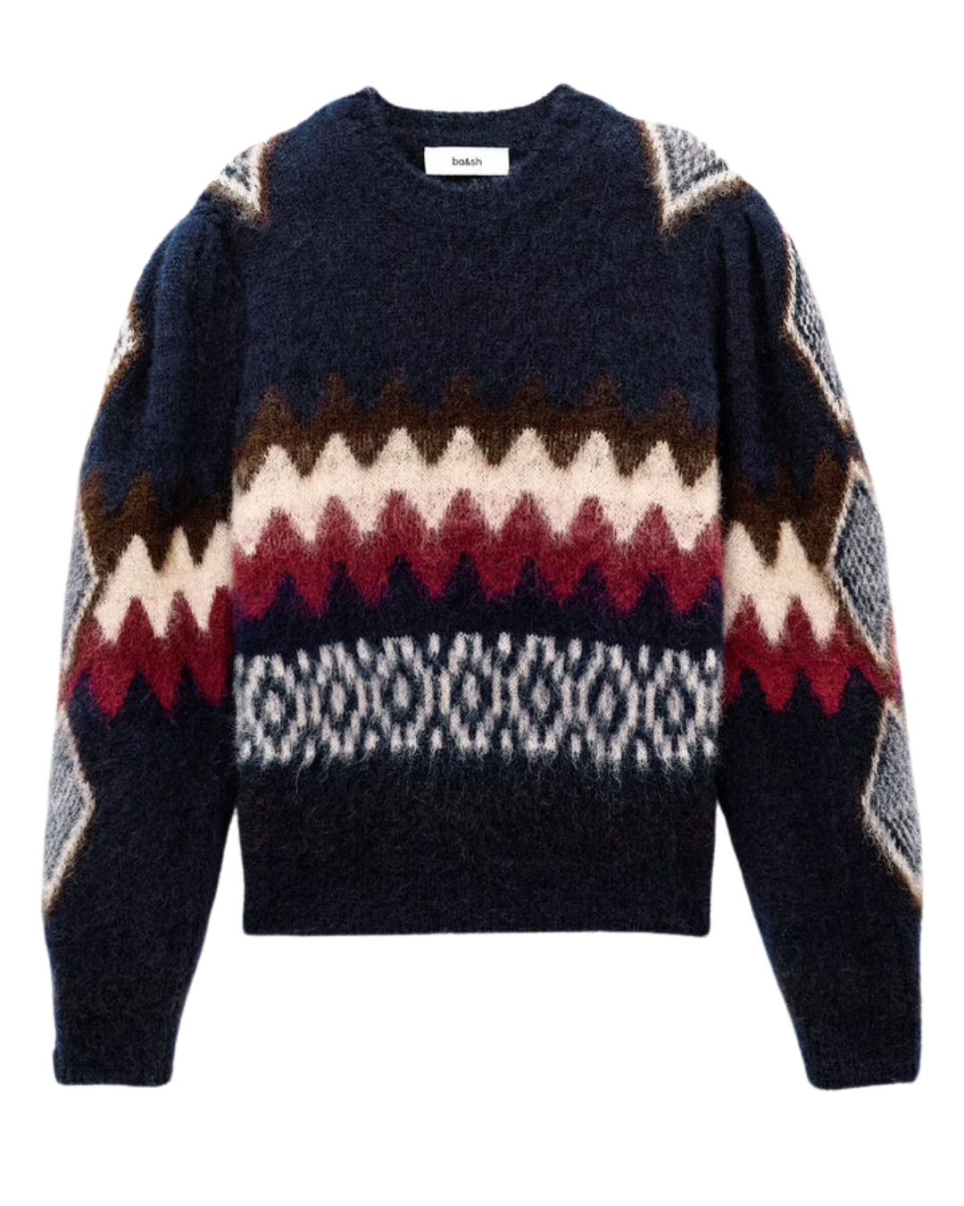 Floyd Pullover Jumper in Marine Navy by BA&SH