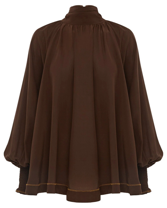 Vito Blouse in Chocolate by Alemais