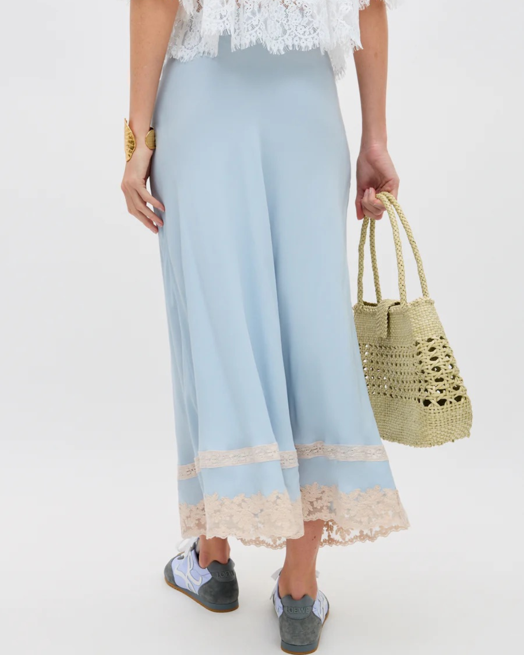 Costanza Skirt in Bluebell by RIXO