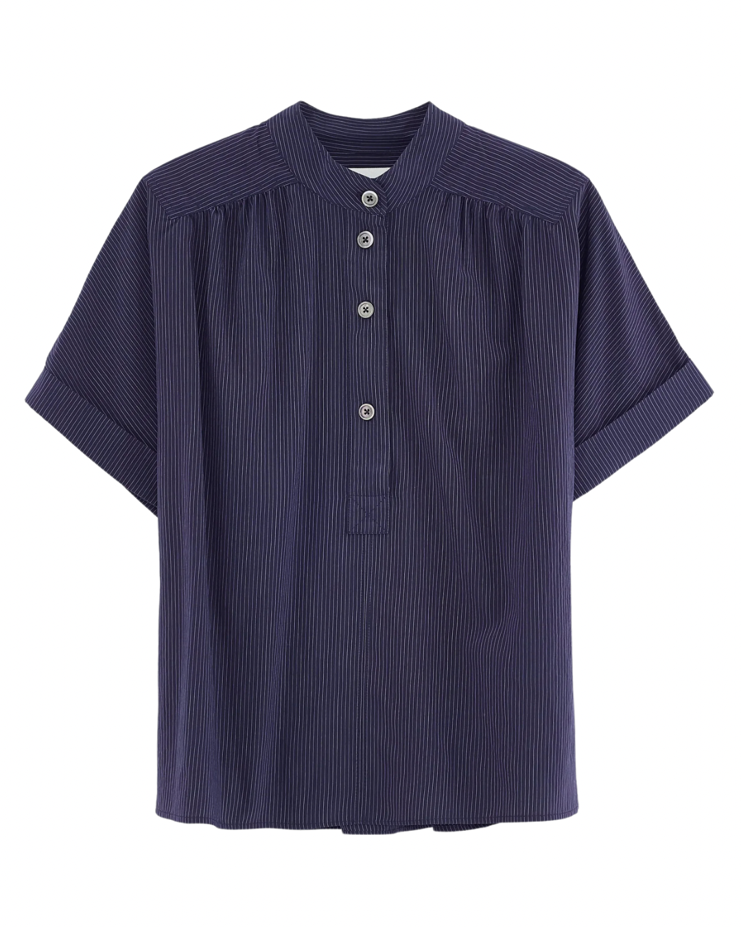 Pear Short Sleeve Blouse in Navy Stripe by Bellerose