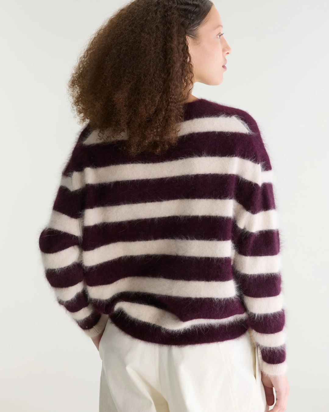 Datus Angora Blend Sweater in Cordovan / Parchemin by Bellerose