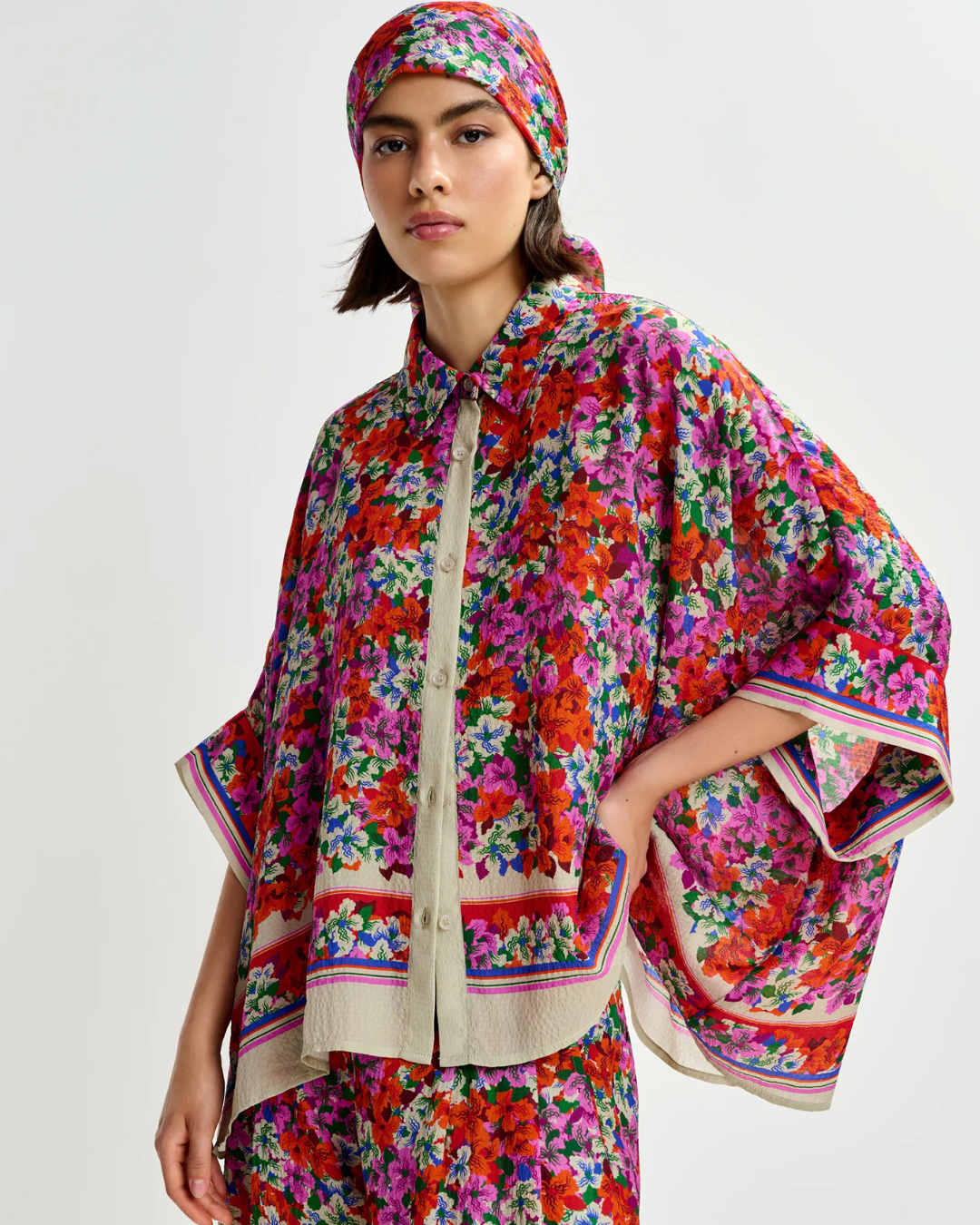 Jirt Oversized Shirt in Fire Glow by Essentiel Antwerp