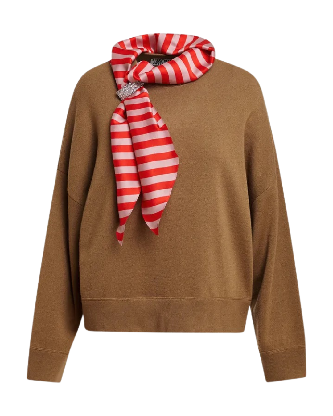 Kurtis Pullover with Scarf in Camel Club by Essentiel Antwerp