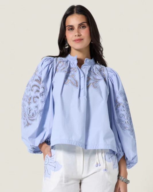 Vesma Top in Windsurfer Blue by Scarlett Poppies