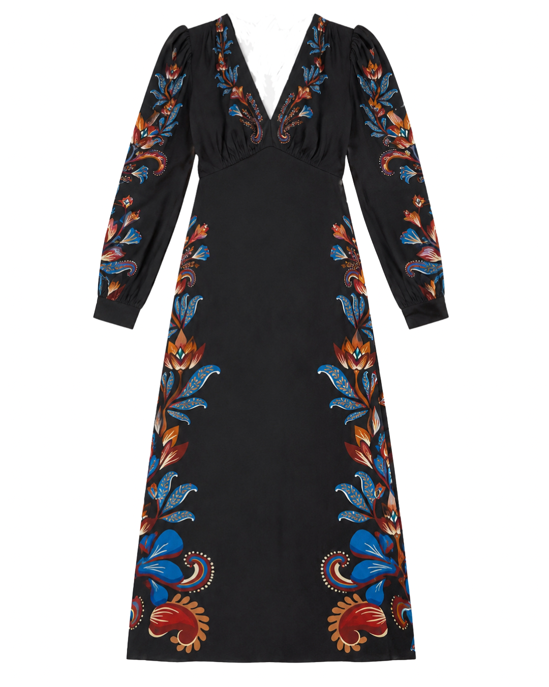 Energy Tie Back Midi Dress in Black by Farm Rio