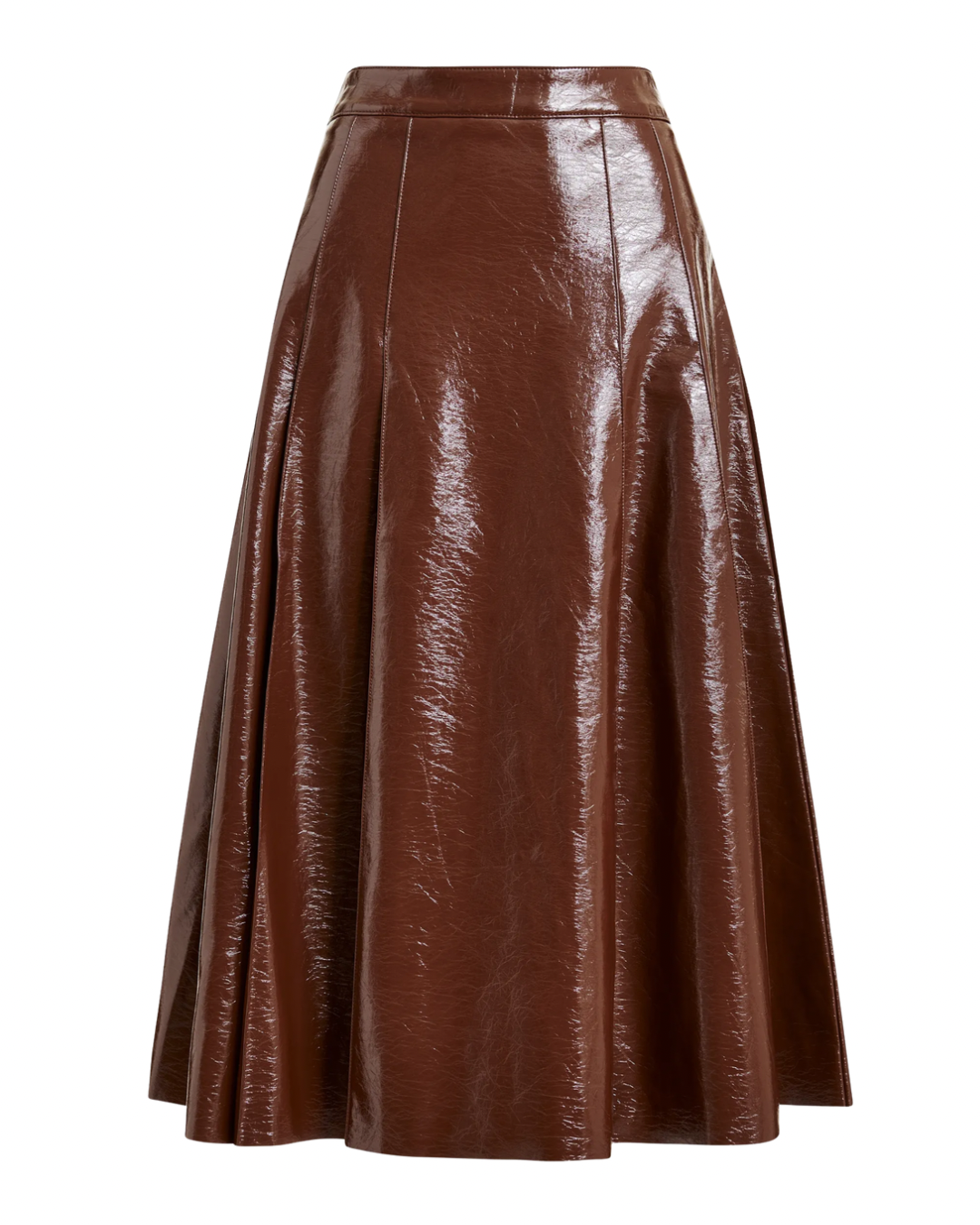 Jib Faux Leather Skirt in Chocolate Mousse by Essentiel Antwerp