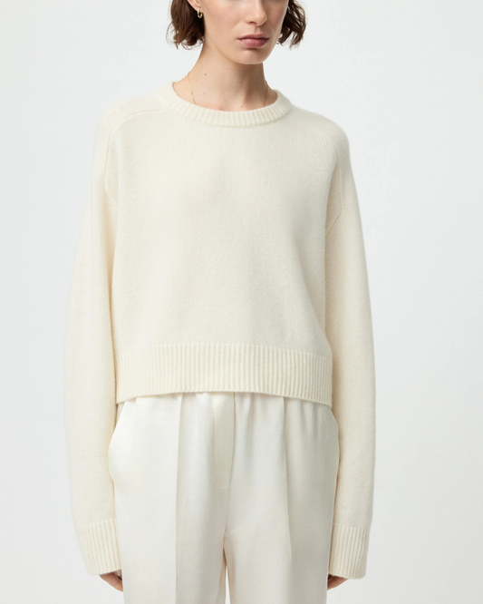 Cashmere Top in Feather White by Soft Goat