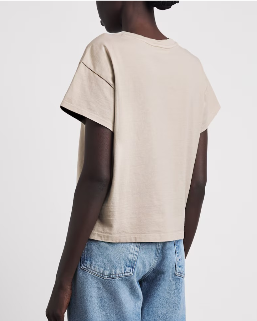 Kelly Boxy Tee in Soft Beige by Rag & Bone