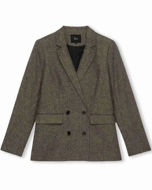 Jac Blazer in Camel & Black Herringbone by Rails