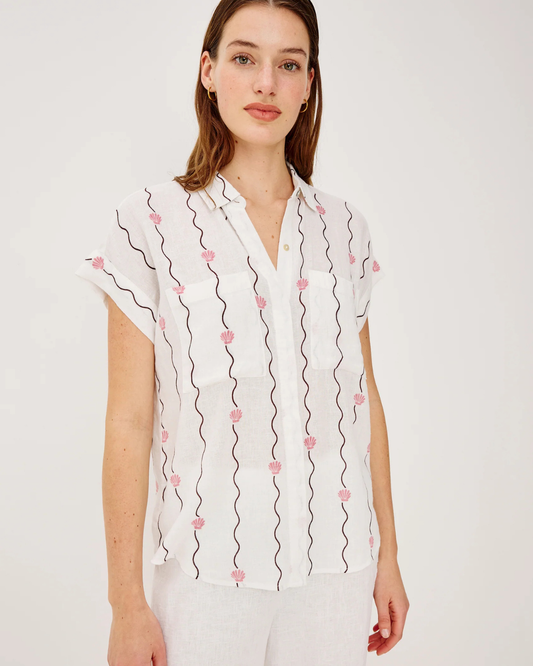 Cito Blouse in Striped Seashells by Rails