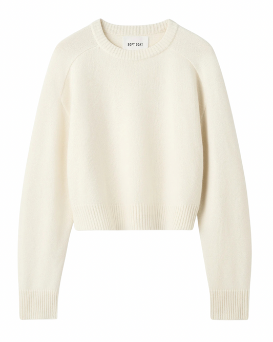 Cashmere Top in Feather White by Soft Goat