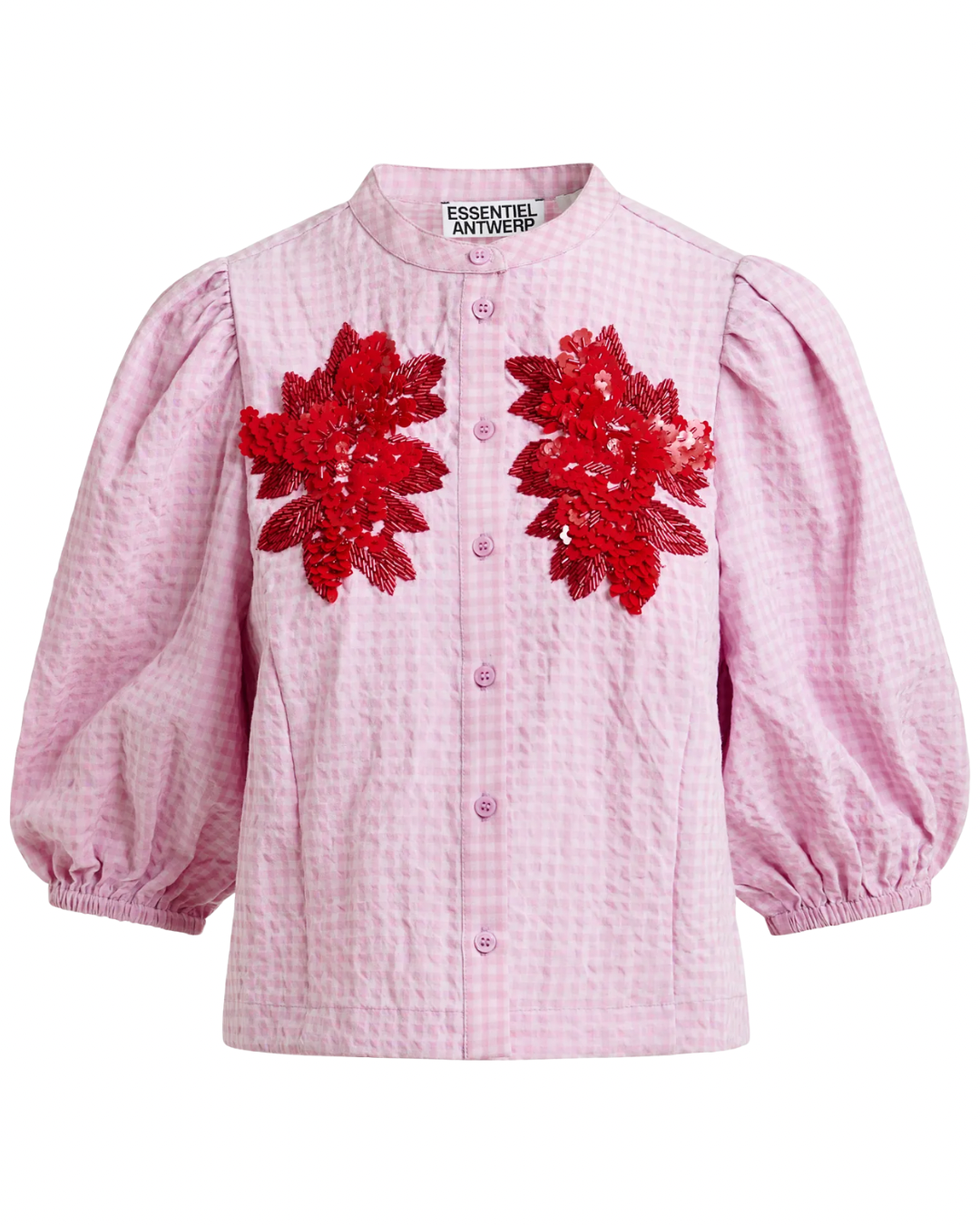 Jaiden Embellished Shirt in Bright Mauve by Essentiel Antwerp