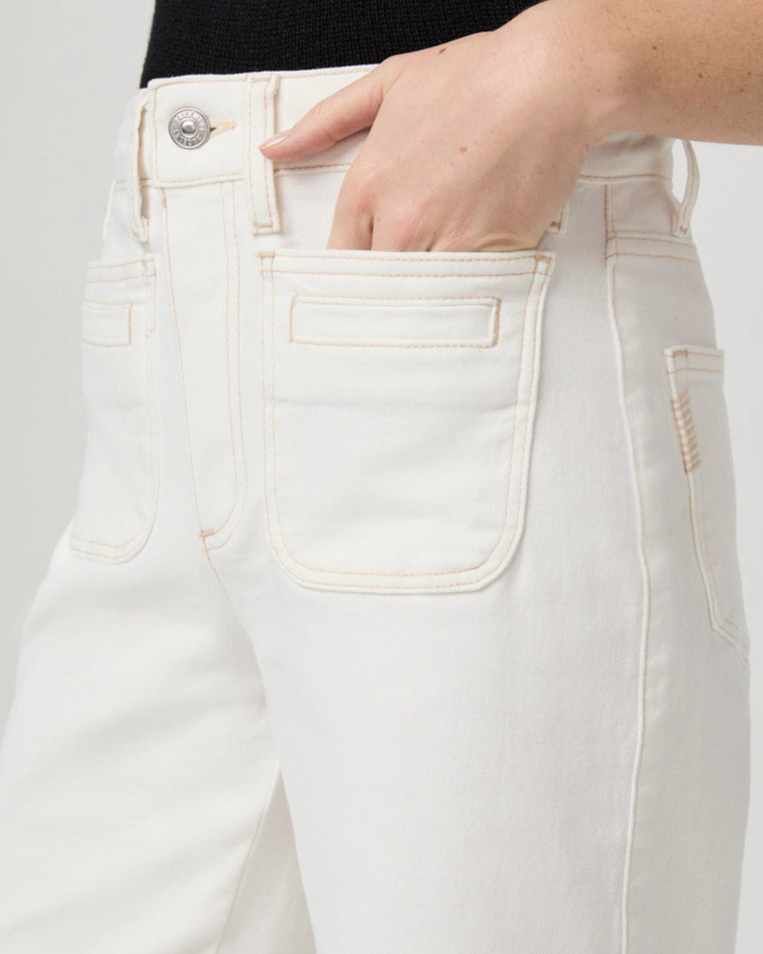 Paige Anessa with Vintage Patch Pockets in Toasted Ecru by PAIGE