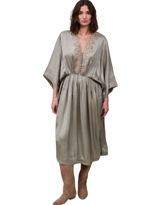 Honeysuckle Dress in Duck Egg Green by FAUNE