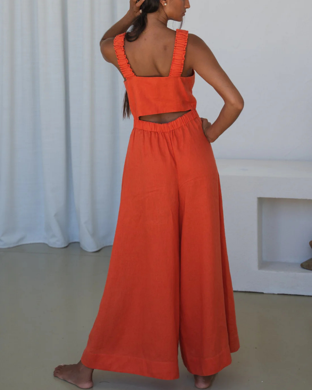 Keely Linen Jumpsuit in Spritz by Lilly Pilly