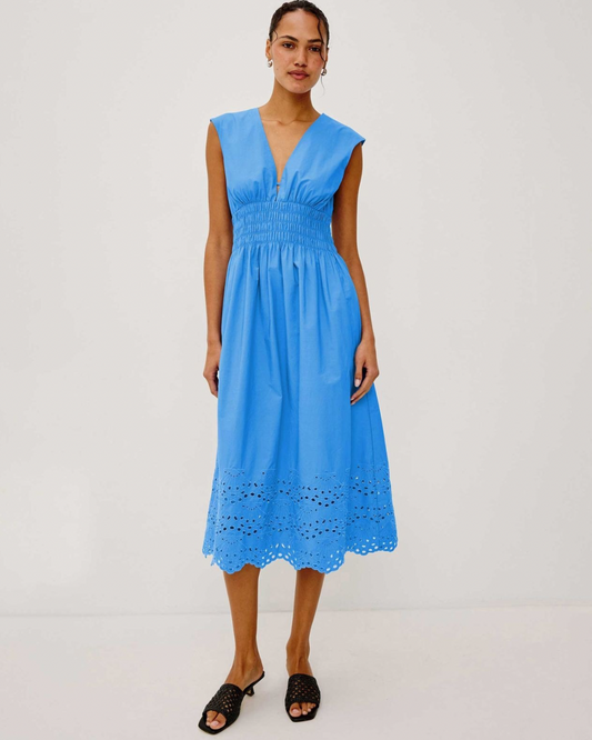 Roxanne Midi Dress in Harbor Blue by Rails