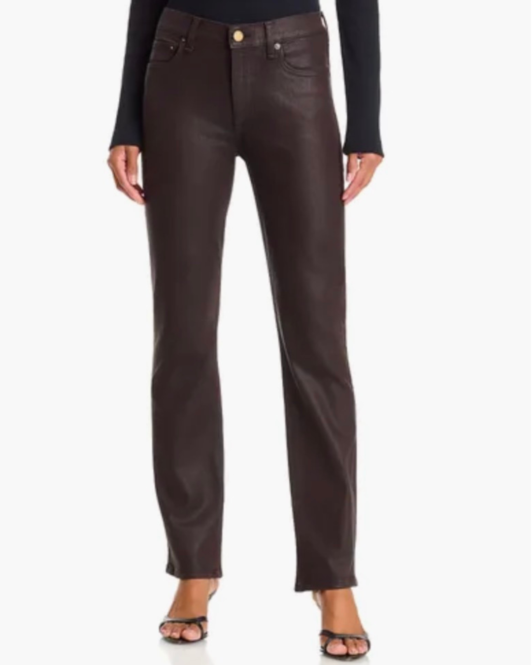 Flexi Wren Mid Rise Slim Jeans in Coated Brown by Rag & Bone