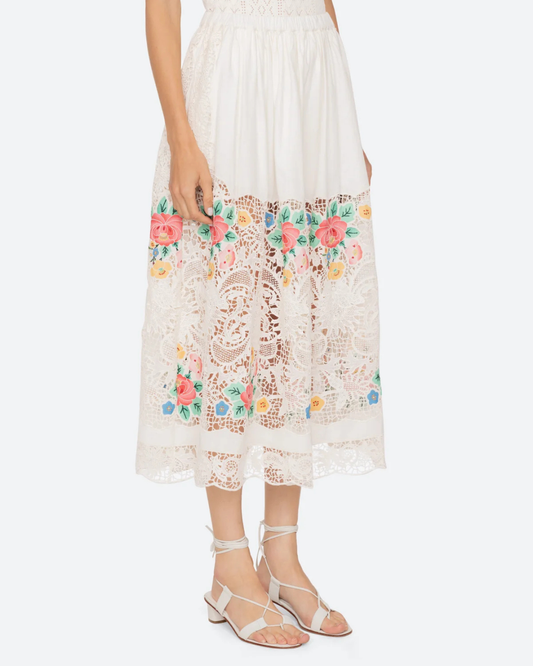 Astrid Embroidery Skirt by Sea NY