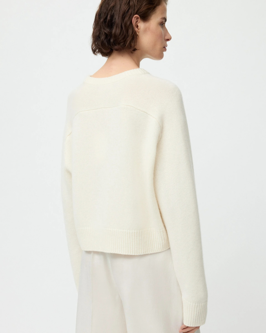 Cashmere Top in Feather White by Soft Goat