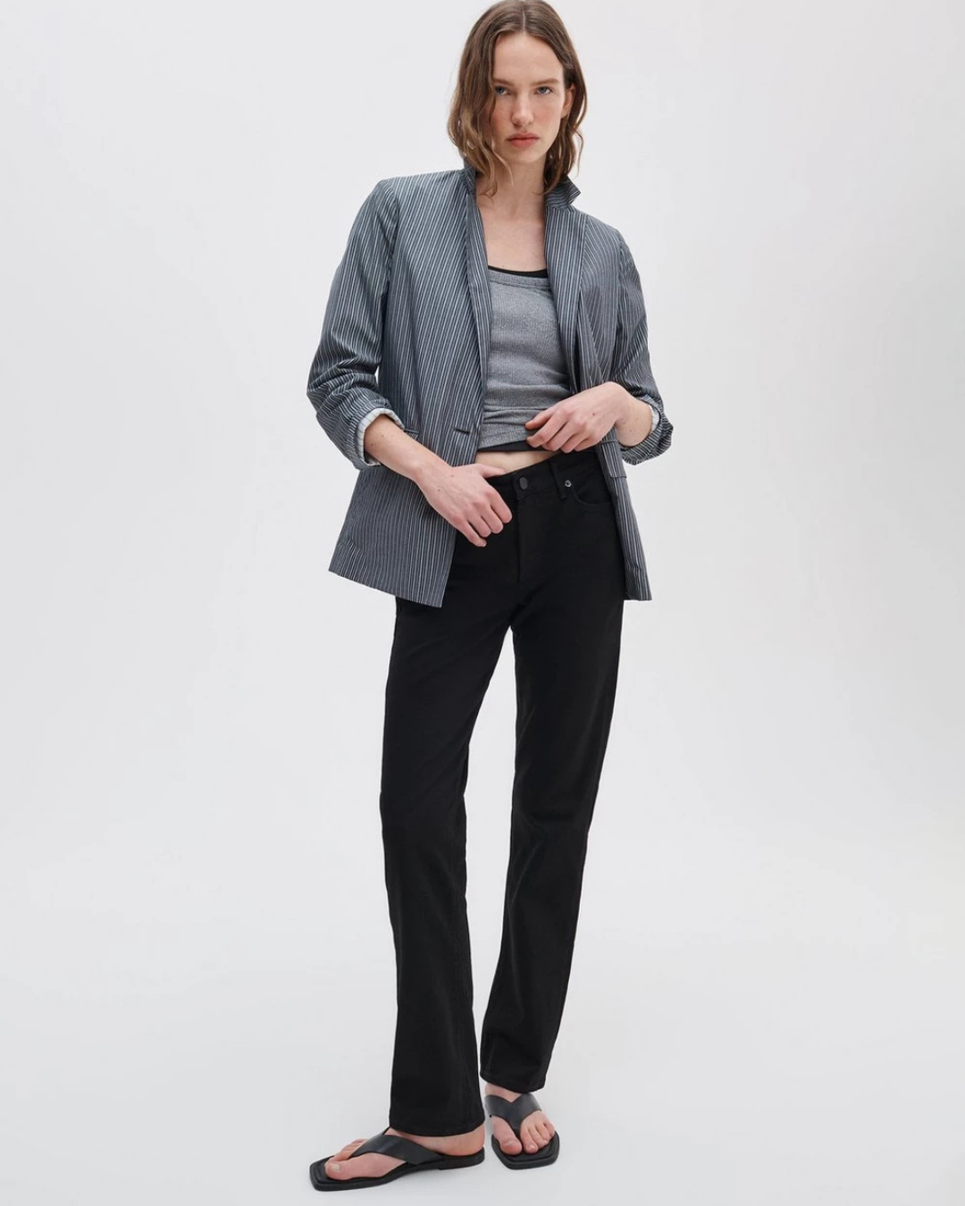Sutton Full Length Slim Cigarette Jeans in Black by Rag & Bone