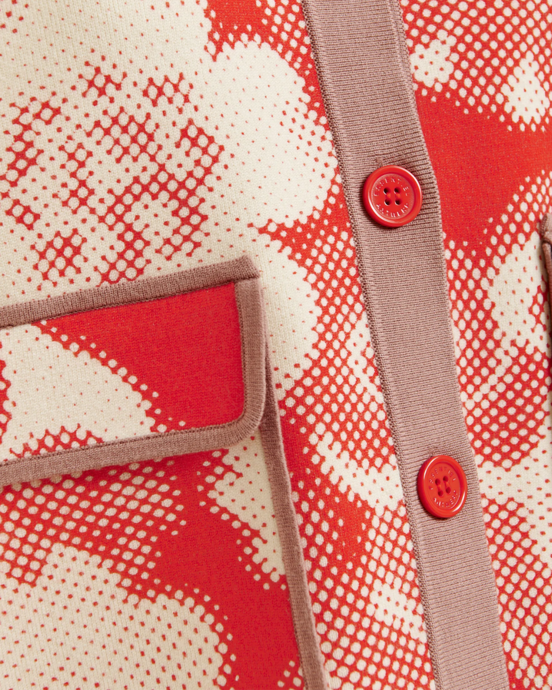 Joly Printed Knit Jacket in Orange Brulee by Essentiel Antwerp