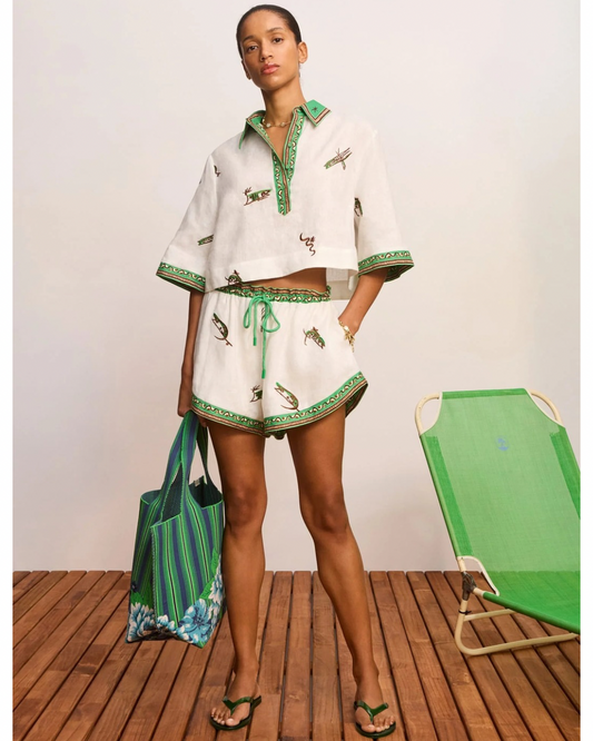 Wanda Embroidered Shirt by Alemais
