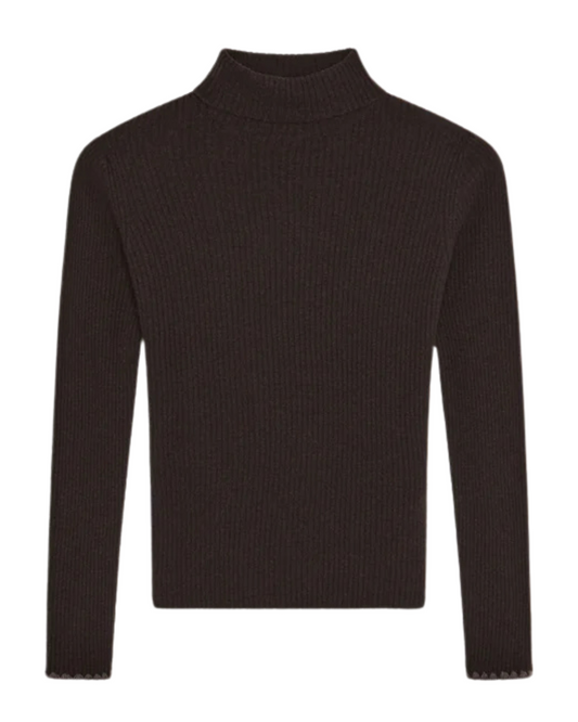 Dolcevita Turtleneck Sweater in Caffè by Maison Hotel