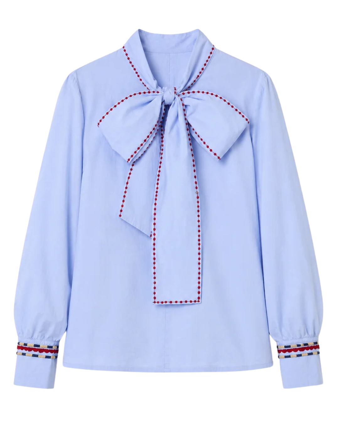 Luciana Poplin Blouse in Blue by SOPHIE + LUCIE