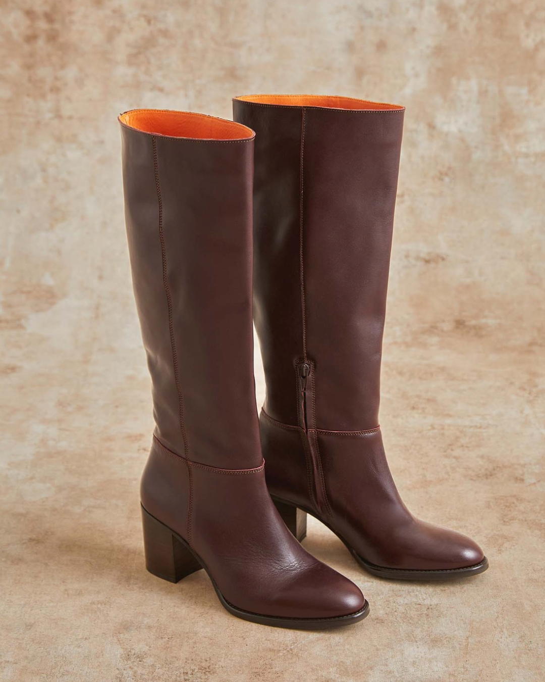 Stow Leather Boots in Bordeaux by Penelope Chilvers