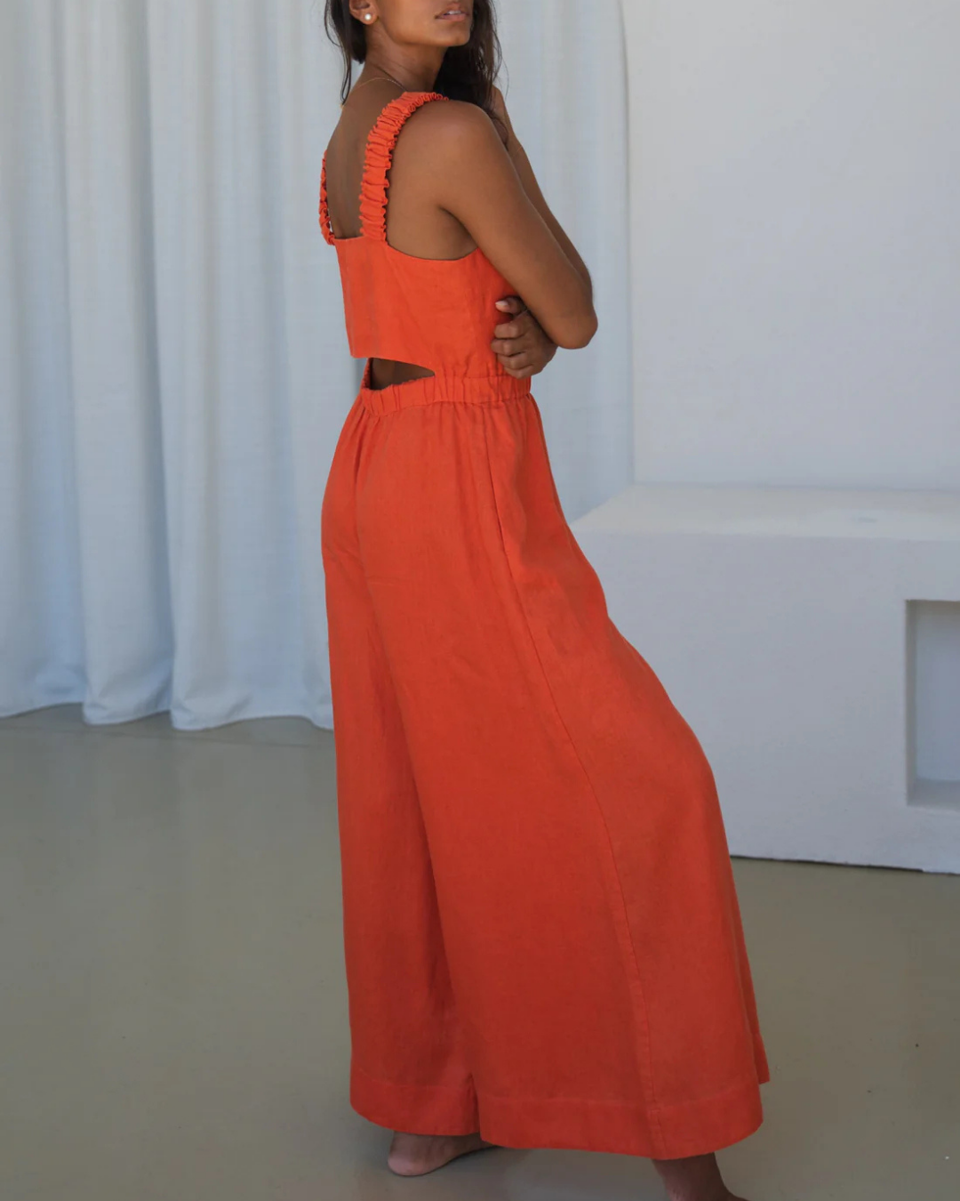 Keely Linen Jumpsuit in Spritz by Lilly Pilly