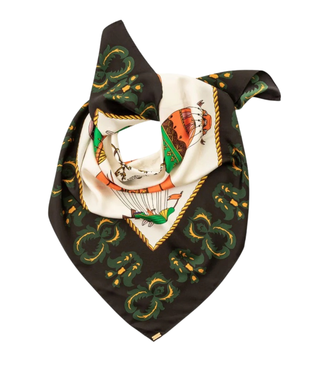 Kontact Printed Scarf in Black by Essentiel Antwerp