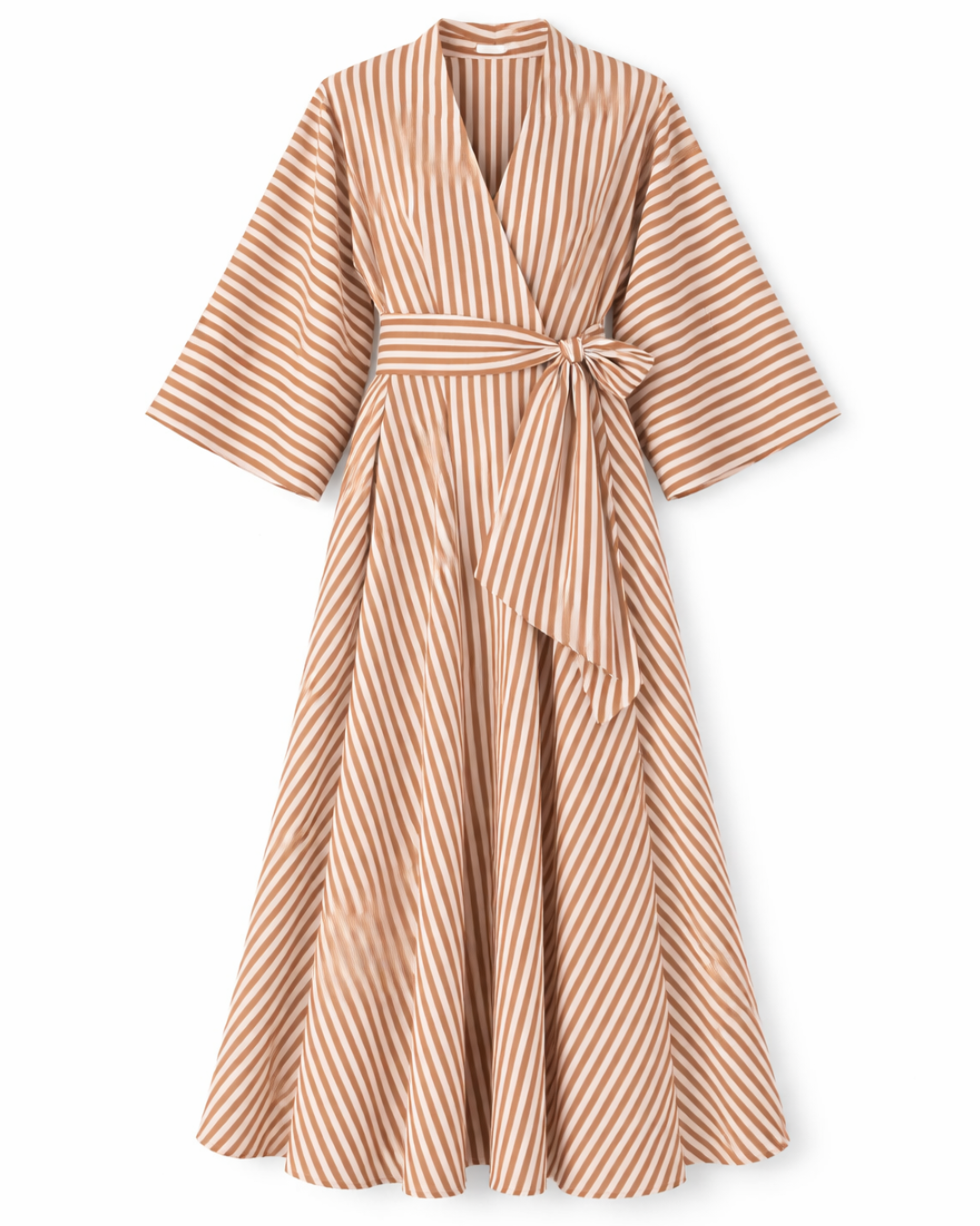 Pupa Dress in Beige Stripe by LAVI Couture