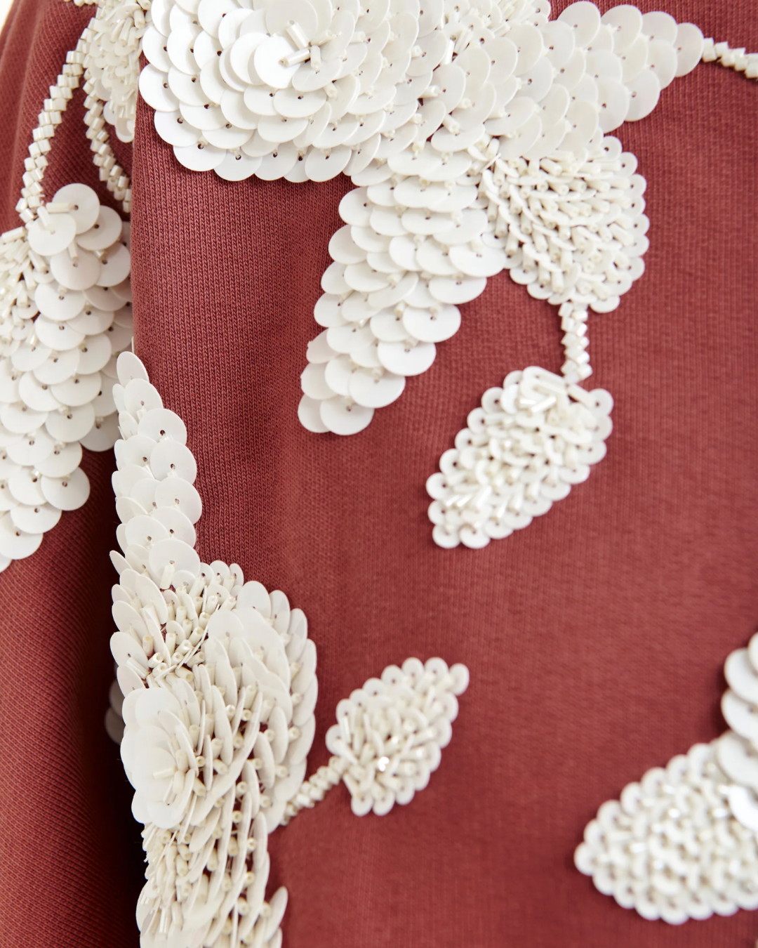 Jaga Embroidered Sweatshirt in Etruscan Red by Essentiel Antwerp