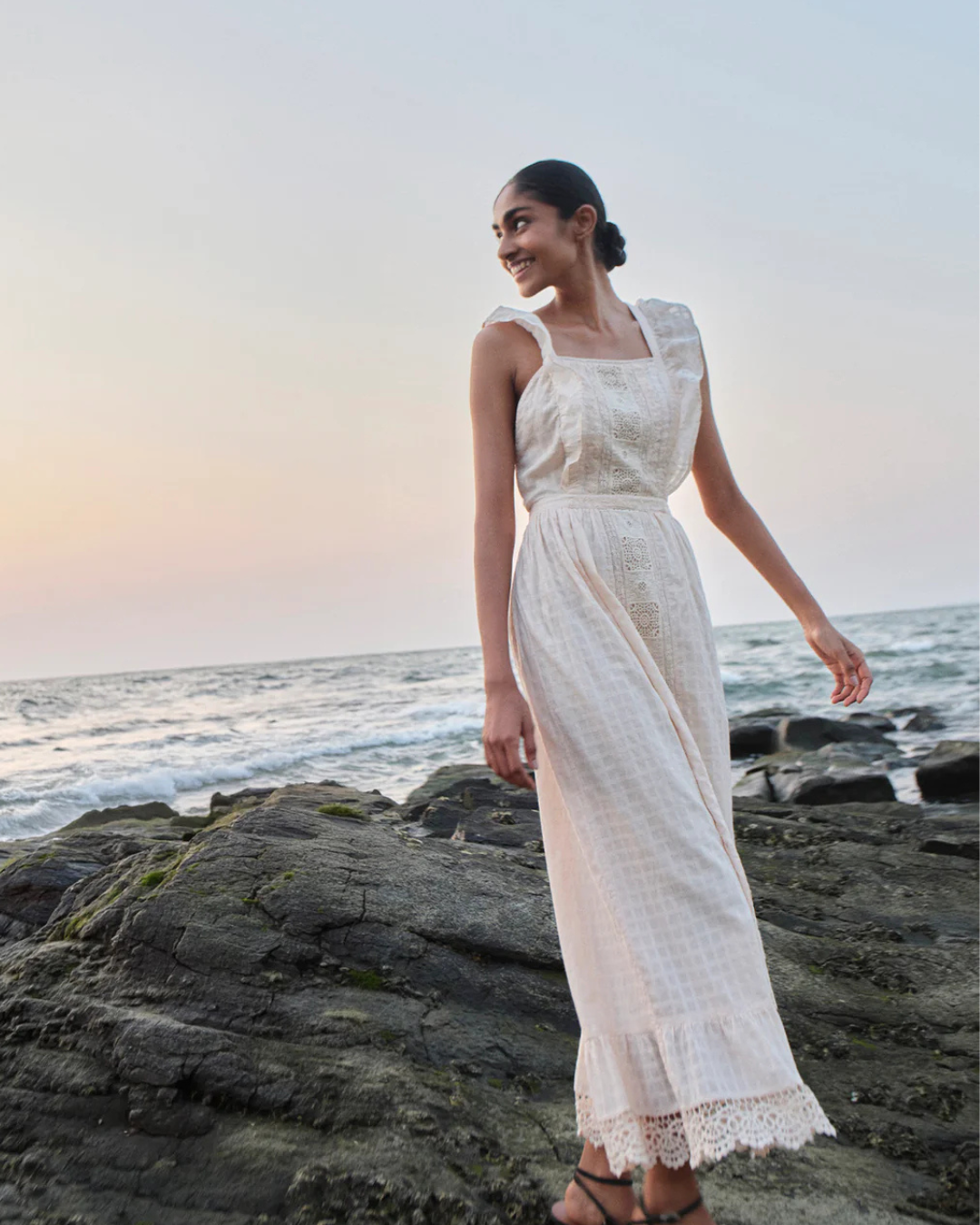 Helianne Dress in Cream by Louise Misha