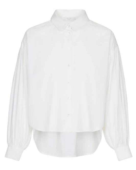 Sarah Short Blouse in White by by-bar