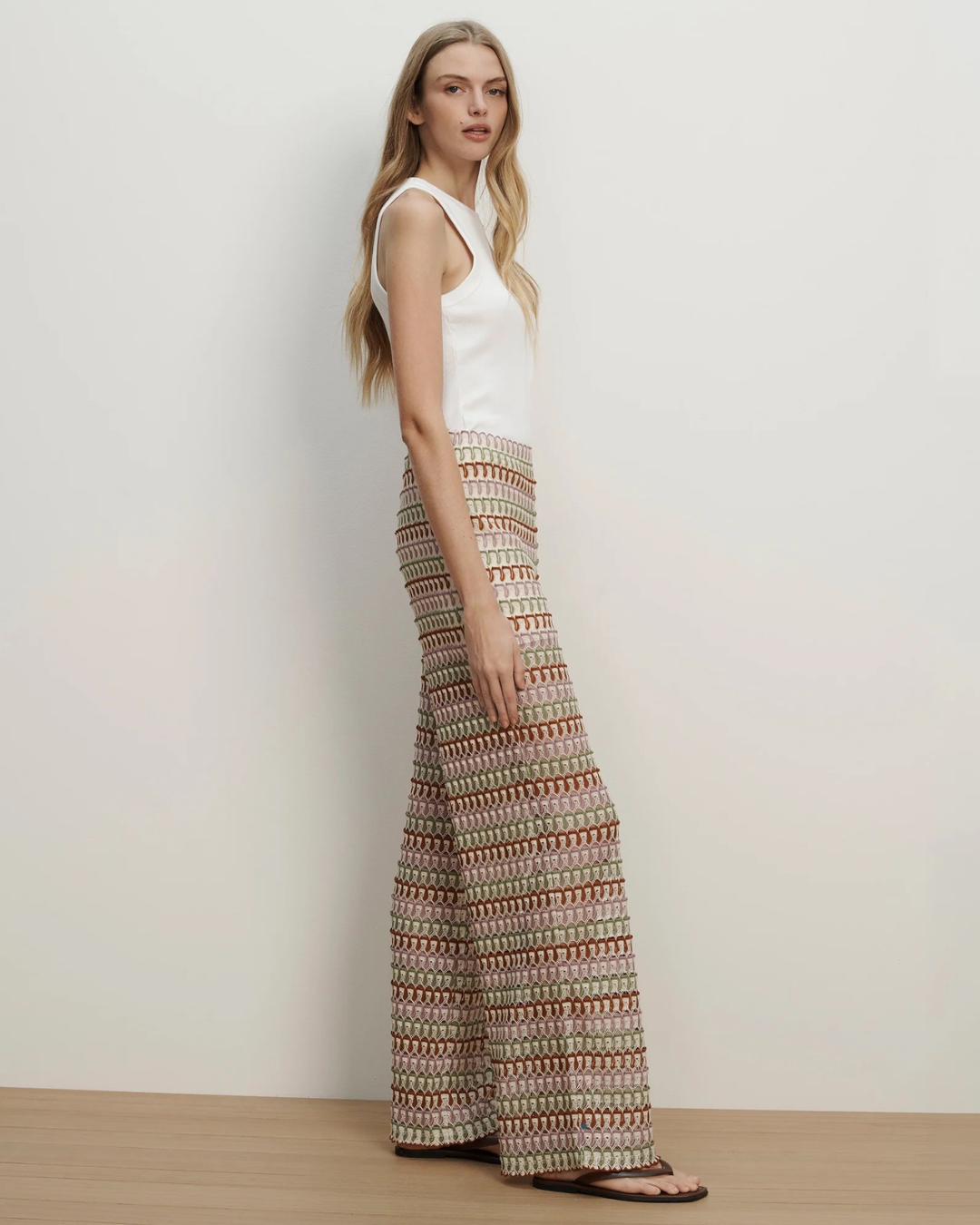 Fatima Crochet Wide-Leg Pant by Veronica Beard