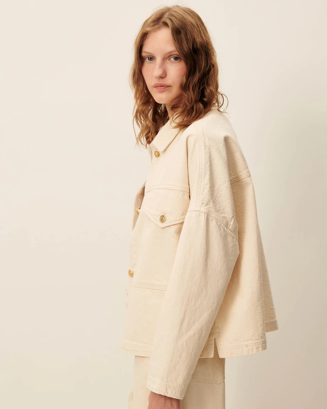 Midwest Denim Jacket in Fleur de Sel by Sessùn