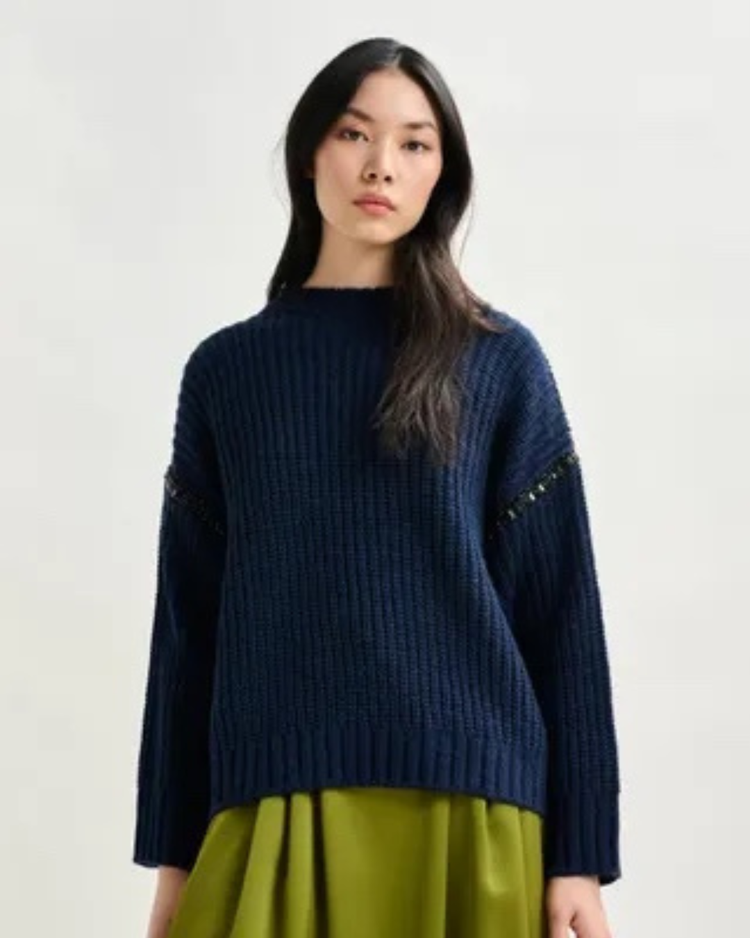 Indsay Embellished Pullover in Navy by Essentiel Antwerp