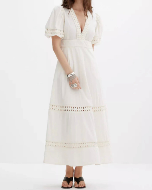 Odessa Dress in White by Scarlett Poppies