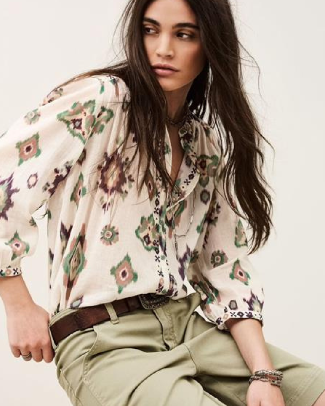 Odelie Blouse in Ecru by BA&SH