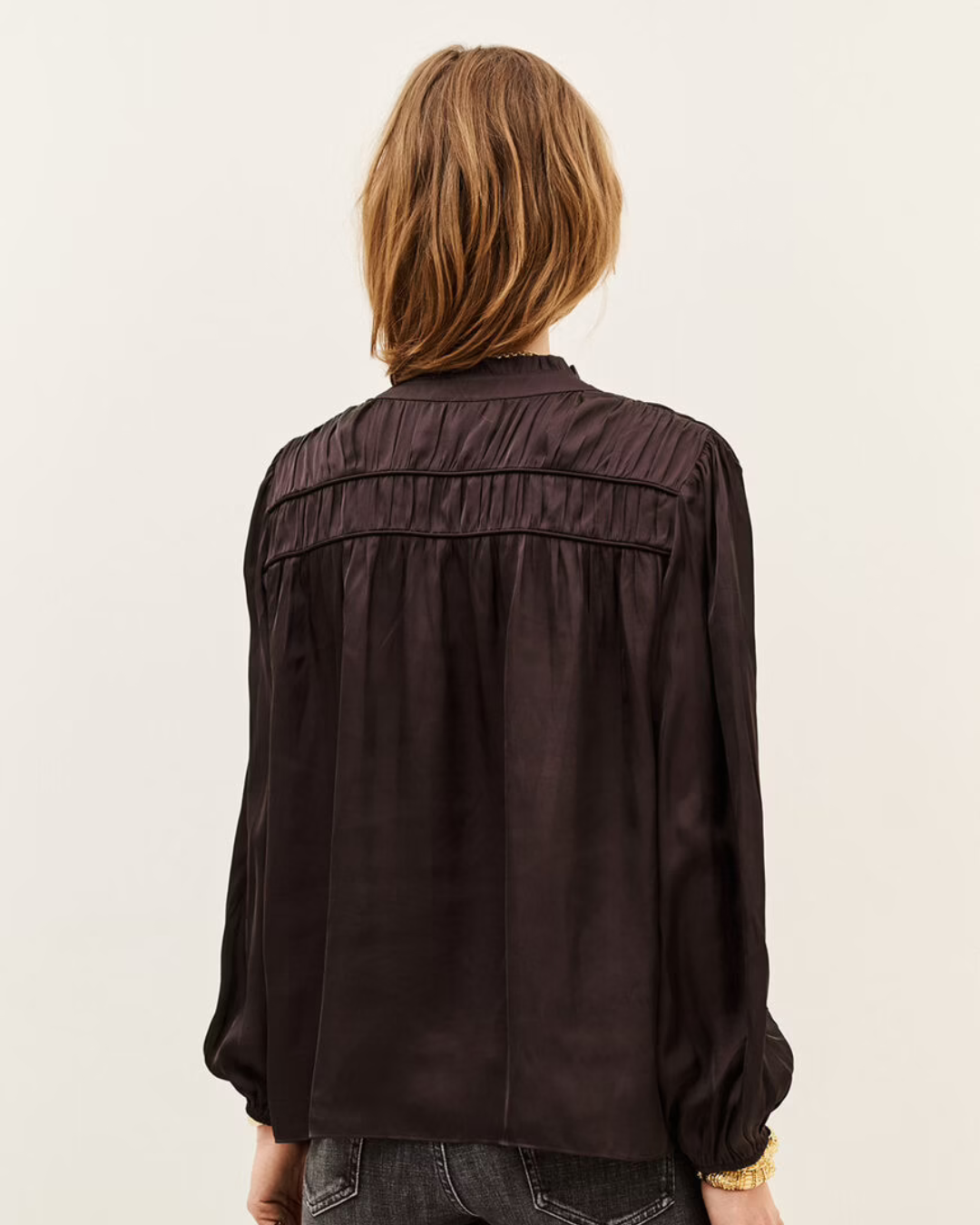 Cessia Blouse in Aubergine by BA&SH