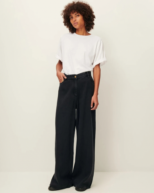 Dalt Jeans in Black by Sessùn