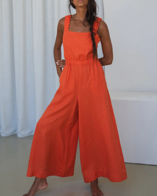Keely Linen Jumpsuit in Spritz by Lilly Pilly