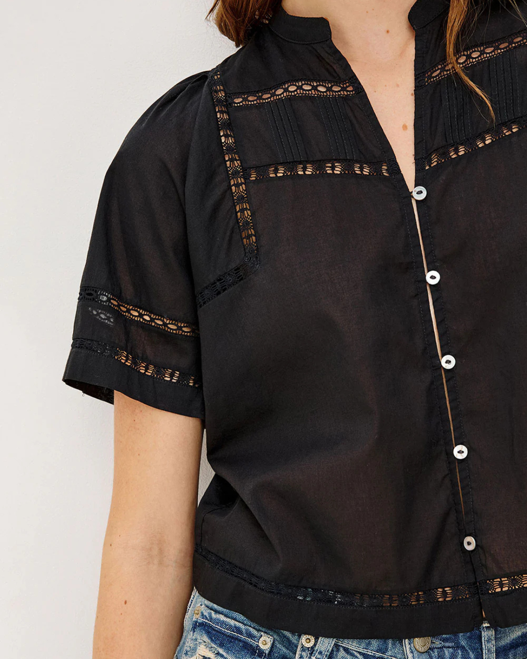 Alanis Blouse in Black by Rails